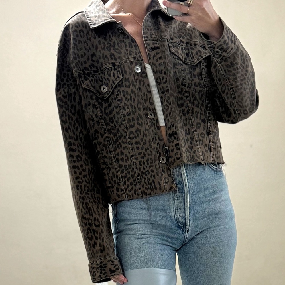 Pistola Leopard Denim Jacket